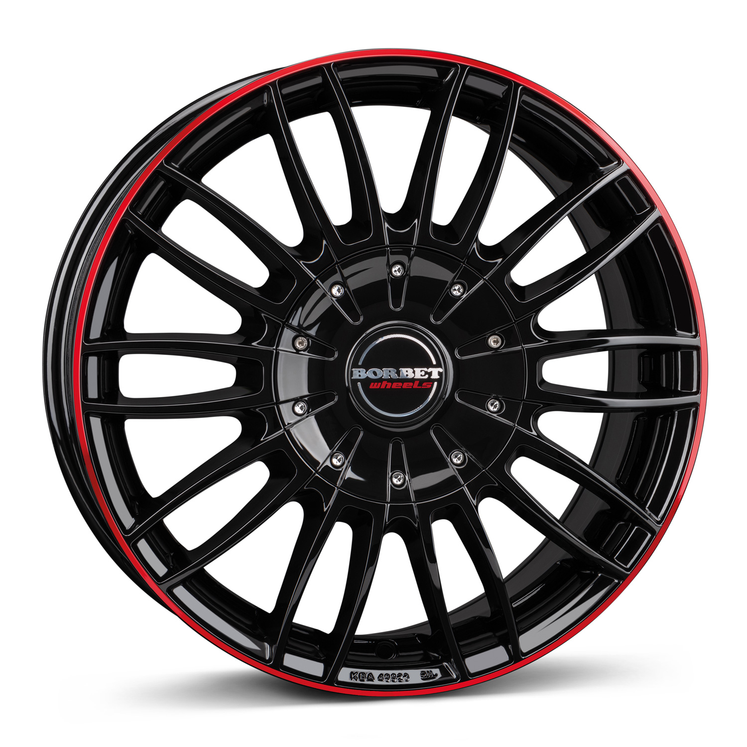 Kola Borbet CW3 7,5x18 ET45 6x120 18 Coul black glossy red ring
