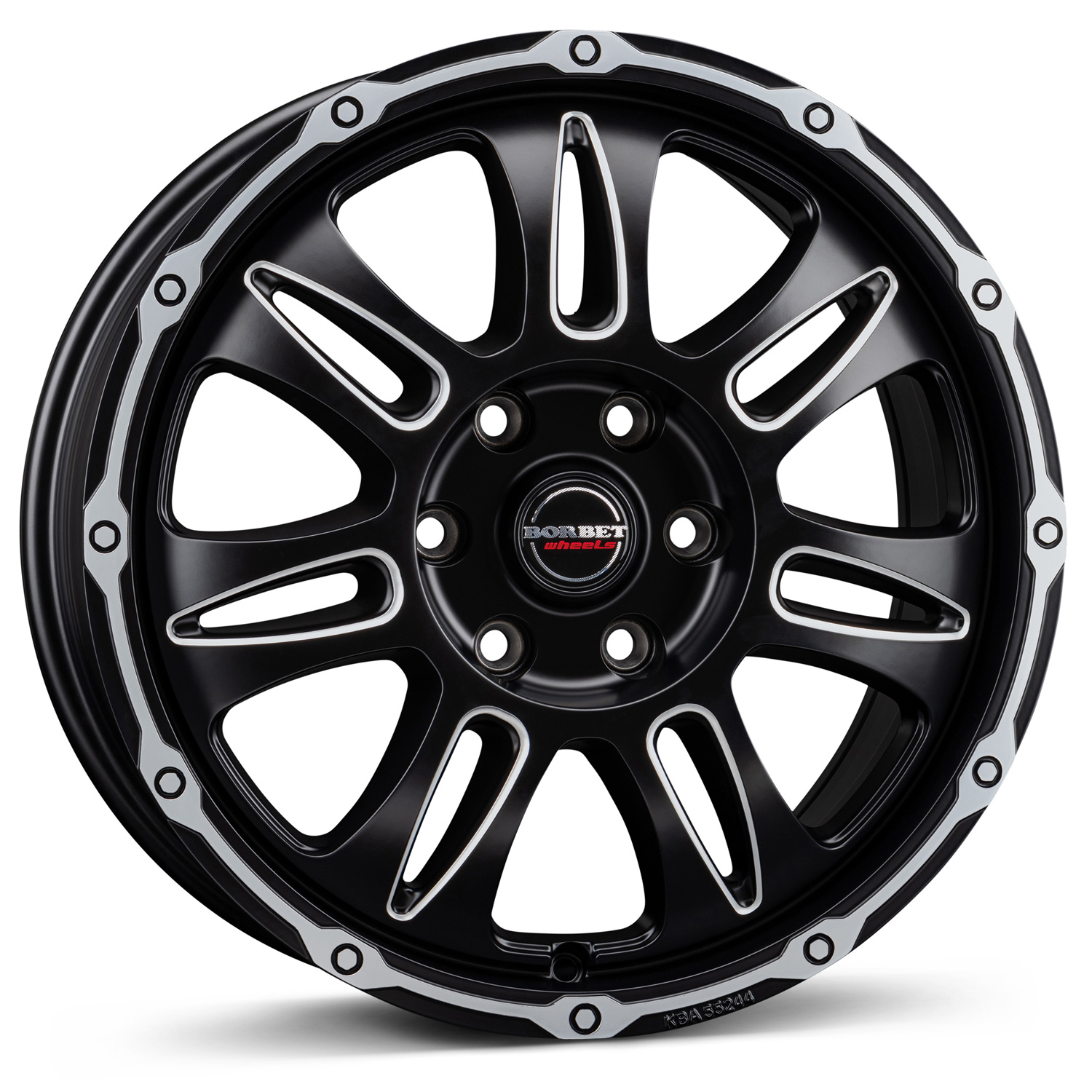 Kola Borbet CW8 8,0x18 ET52 5x120 18 Coul black rim window polished matt