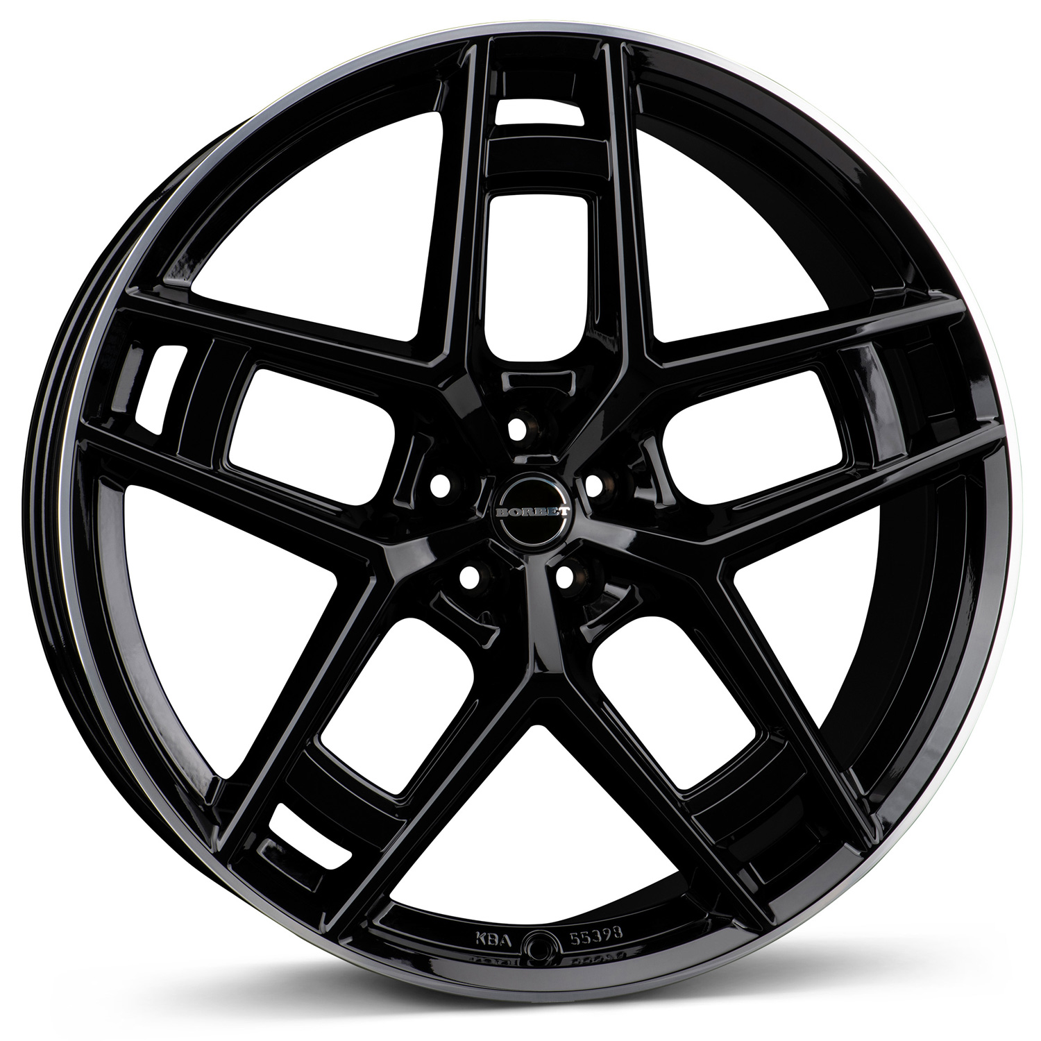 Kola Borbet TF 10,5x24 ET40 5x112 24 Coul black rim polished glossy