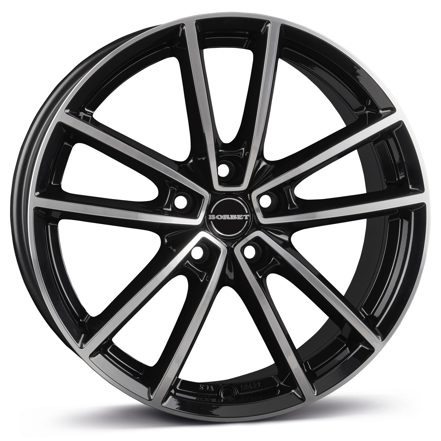 Kola Borbet W 8,0x20 ET36 5x114.3 20 Coul black polished glossy