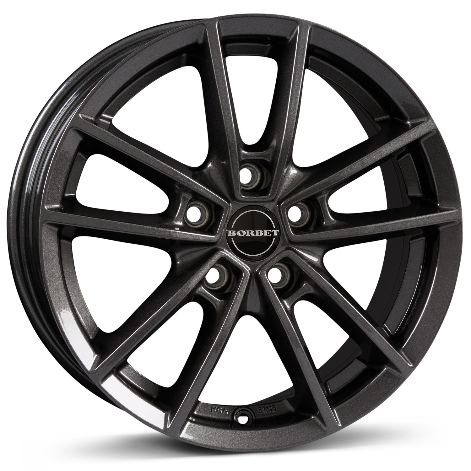 Kola Borbet W 8,0x20 ET36 5x114.3 20 Coul mistral anthracite glossy