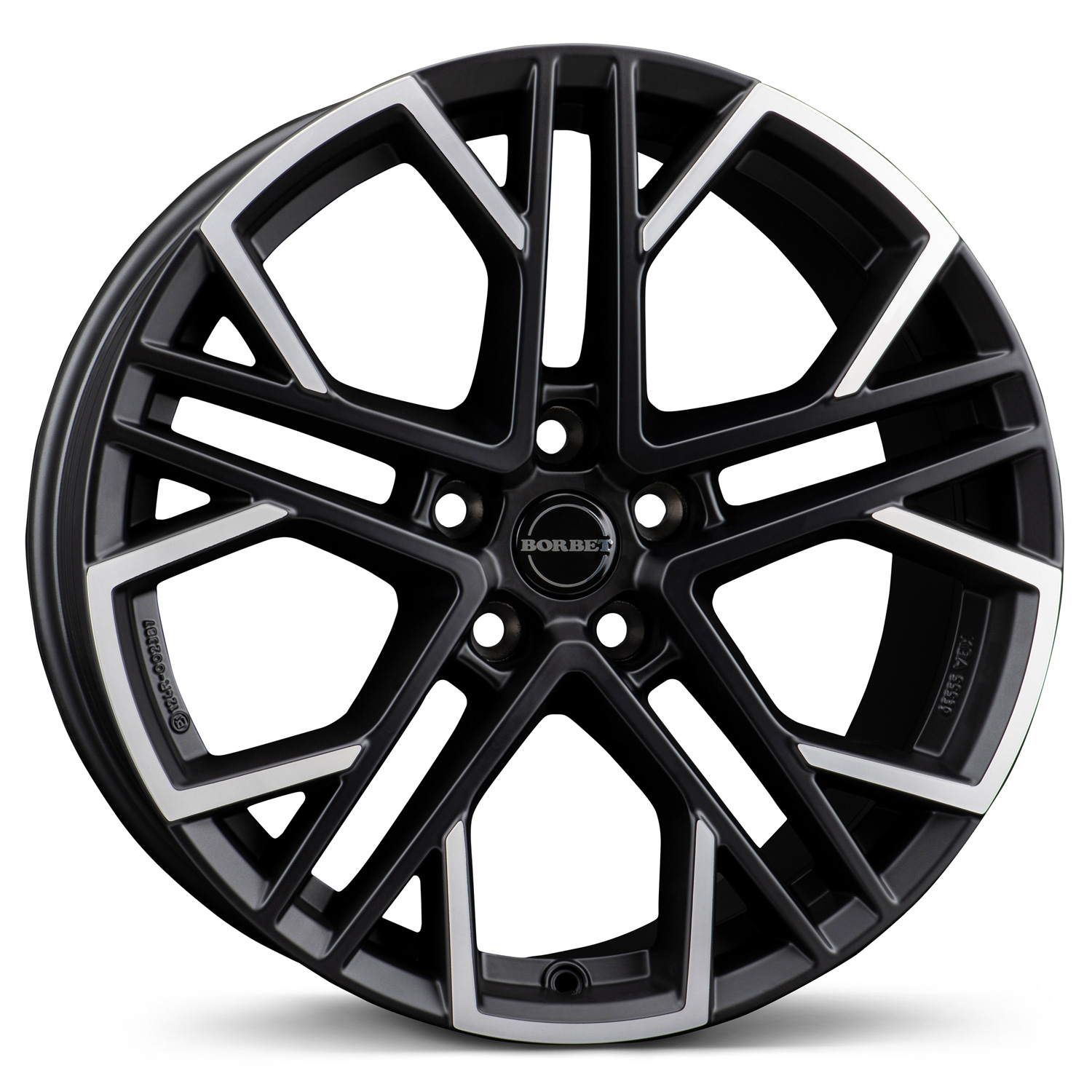 Kola Borbet XV 9,5x19 ET45 5x112 19 Coul black polished matt